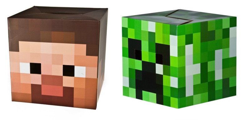 Minecraft cabeza disfraz
