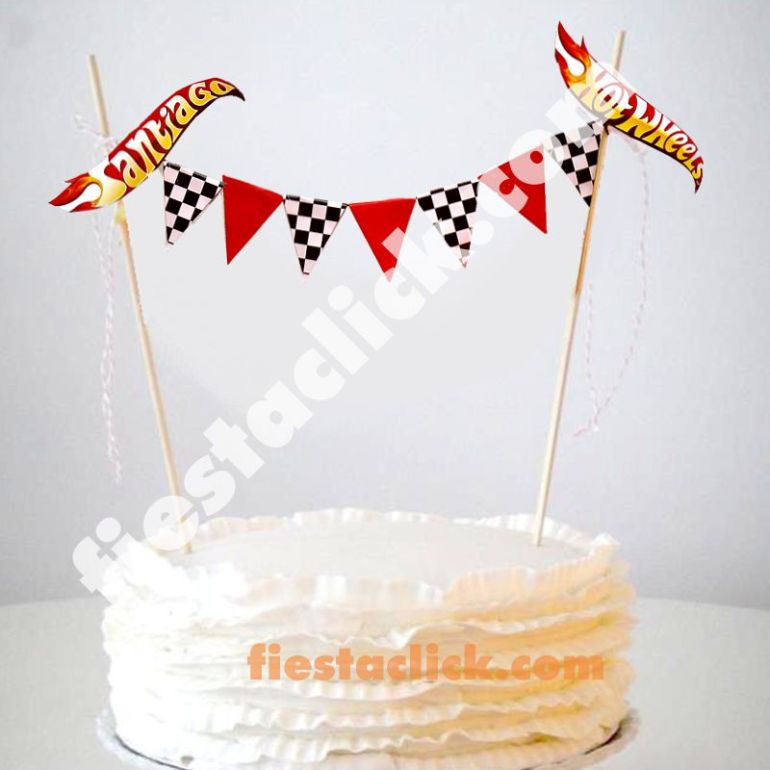 hotwheels decoracion para el pastel